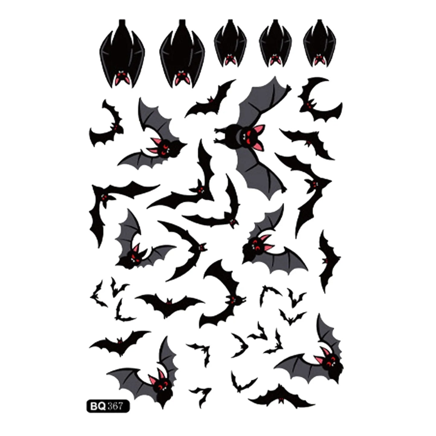 Halloween Window Clings – Witch Bat Spider Glass Decals