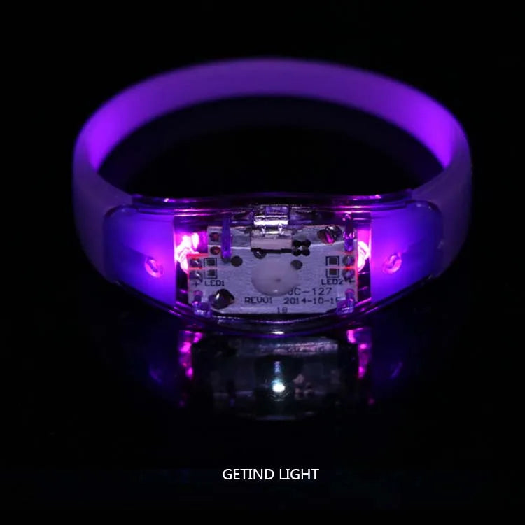 LED Glow Bracelets (6 Pack) – Sound Activated Light Up Party Wristbands