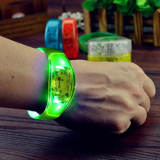 LED Glow Bracelets (6 Pack) – Sound Activated Light Up Party Wristbands