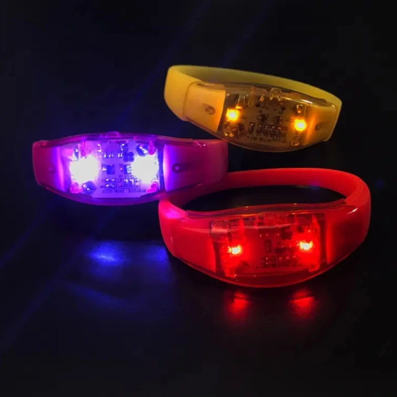 LED Glow Bracelets (6 Pack) – Sound Activated Light Up Party Wristbands