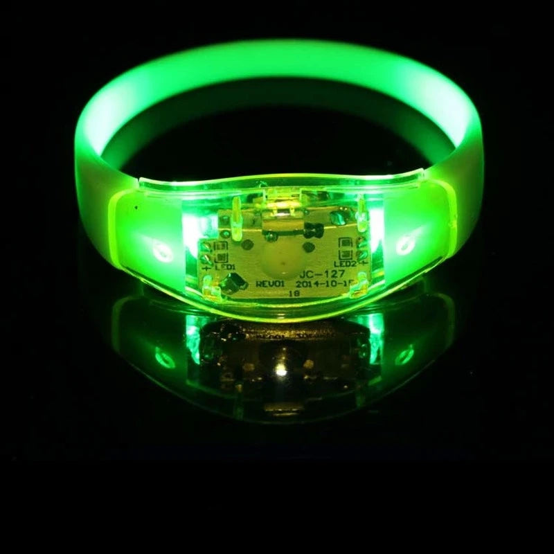 LED Glow Bracelets (6 Pack) – Sound Activated Light Up Party Wristbands